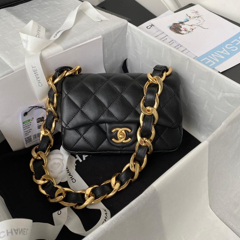 Chanel Handbags AS3214 Sheepskin Black